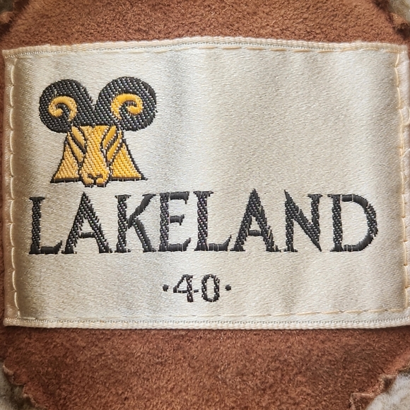 LAKELAND Men's Campus Coat Size 40 Penny Lane Leather Sherpa Lined Vintage 70s - Picture 3 of 14